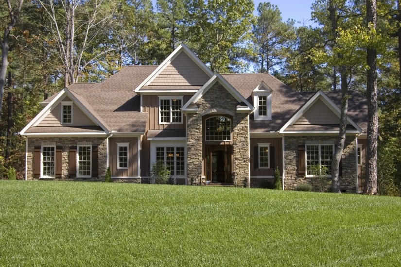 Hardwood floor in a spacious living room